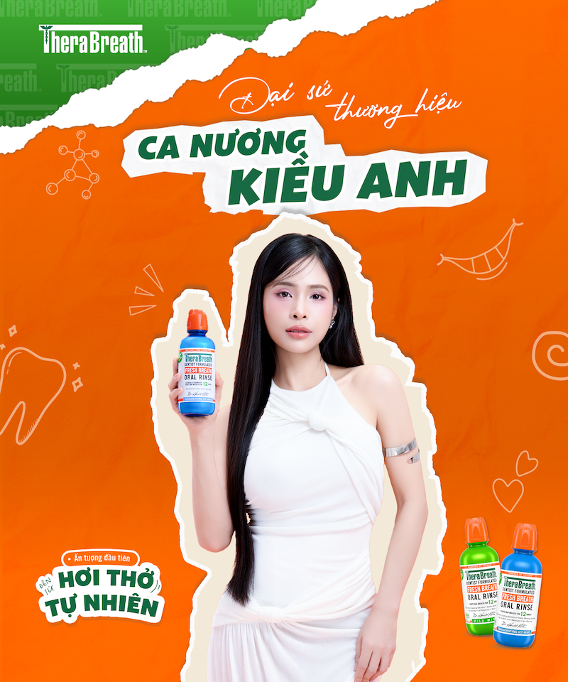 Ca nương Kiều Anh trở thành đại sứ thương hiệu TheraBreath