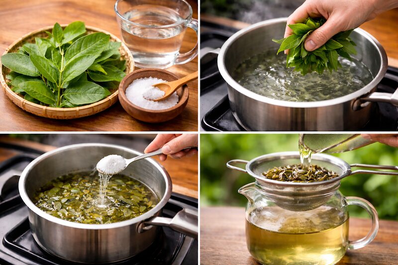 chữa hôi miệng bằng lá ổi và muối