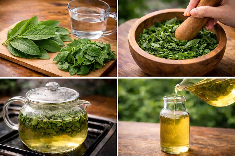 chữa hôi miệng bằng lá ổi và bạc hà