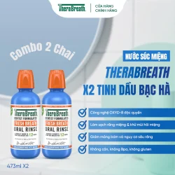 Combo 2 chai Nước súc miệng TheraBreath Icy Mint Fresh Breath