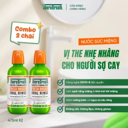 Combo 2 chai Nước súc miệng TheraBreath Mild Mint Fresh Breath