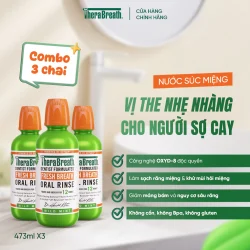 Combo 3 chai Nước súc miệng TheraBreath Mild Mint Fresh Breath