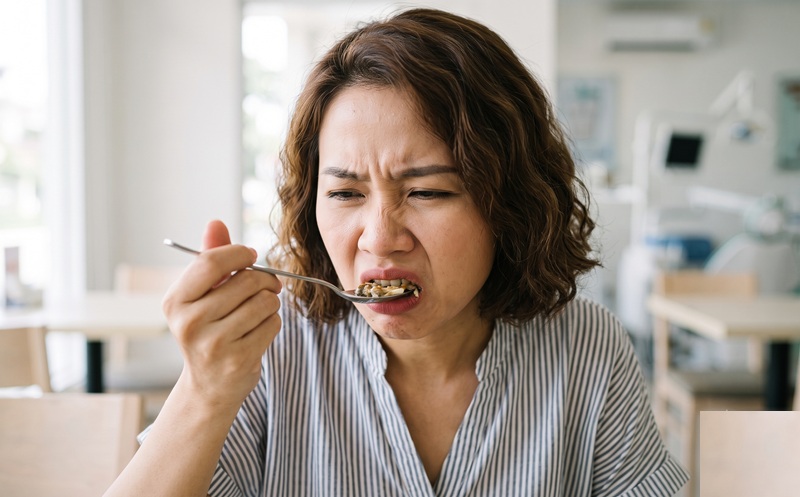 miệng có vị kim loại